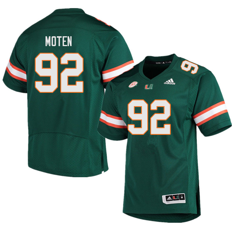 Men #92 Ahmad Moten Miami Hurricanes College Football Jerseys Sale-Green